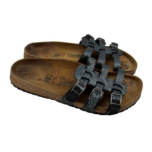 Birkenstock Birki's XENIA SOFT Tam Strappy Flor Sandals slides EUR 41 US 10 - Picture 1 of 9